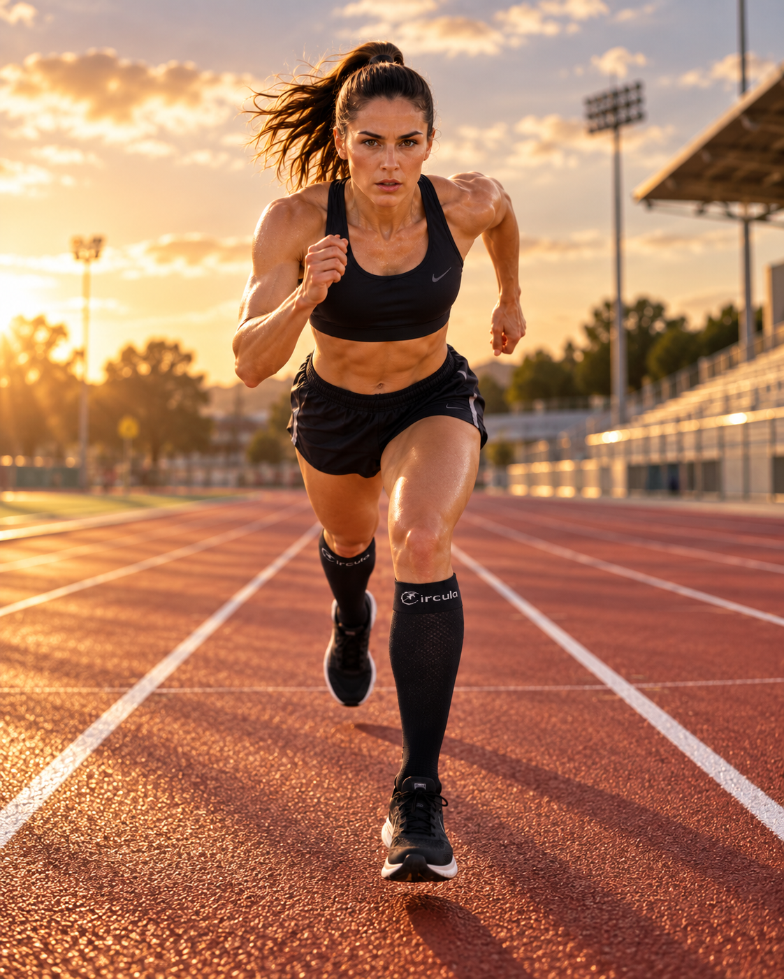 Runner wearing Circula compression socks